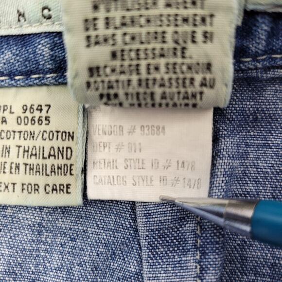 Eddie Bauer Button Front Denim Pencil Skirt size 10 - Picture 5 of 8